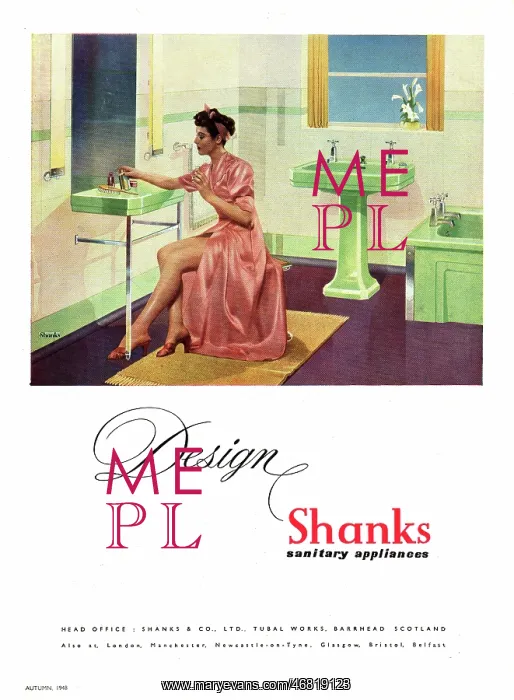 : 1948 UK advert Shanks bathrooms : 1948 UK advert Shanks bathrooms
