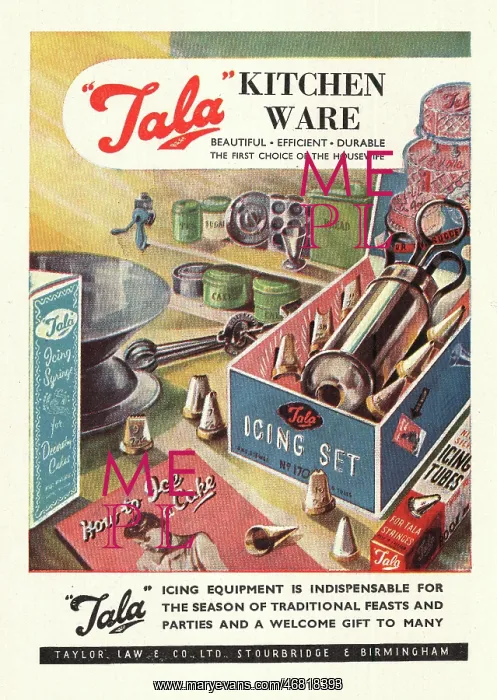 : 1948 UK advert Tala kitchen ware : 1948 UK advert Tala kitchen ware