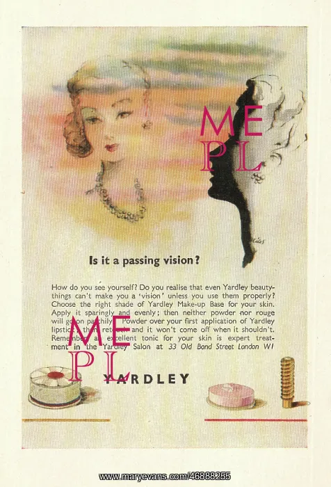 : 1948 UK advert Yardley cosmetics : 1948 UK advert Yardley cosmetics
