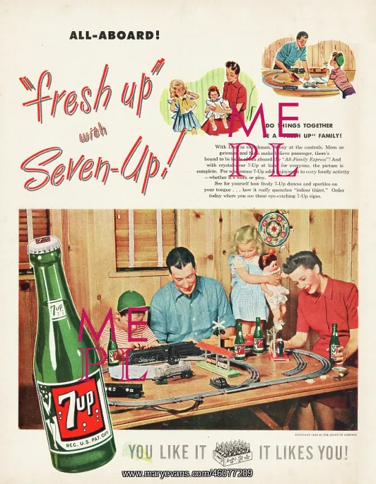  : 1948 U.S. Magazine 7 Up Advert
