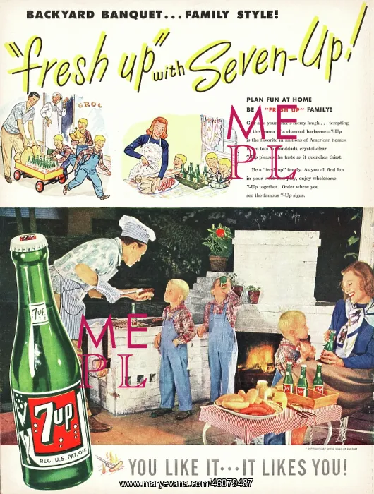  : 1948 U.S. Magazine 7 Up Advert