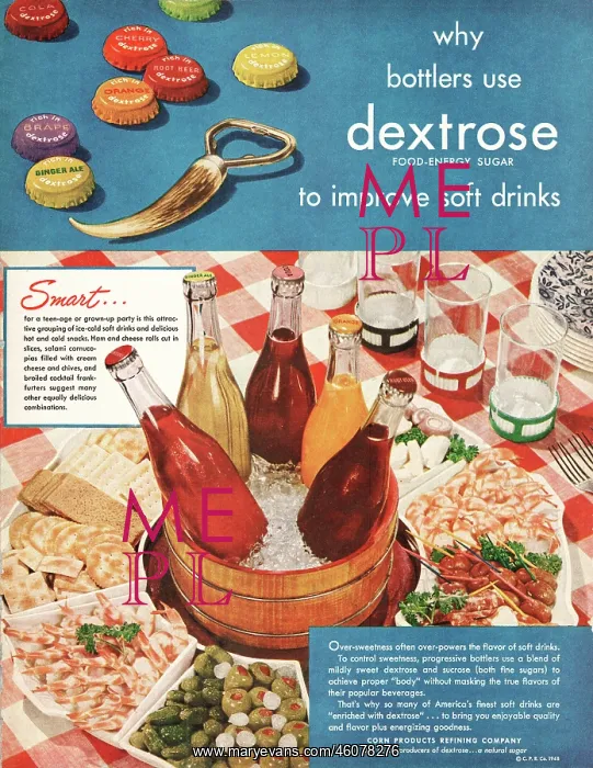 : 1948 U.S. Magazine Dextrose Sugar Advert : 1948 U.S. Magazine Dextrose Sugar Advert