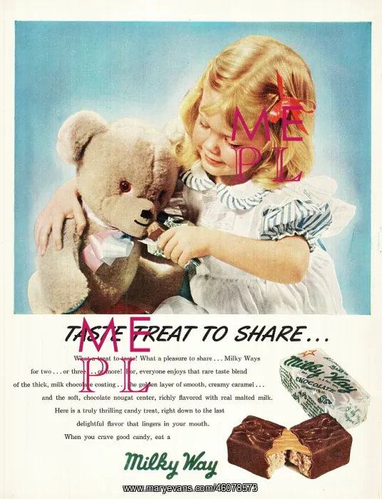 : 1948 U.S. Magazine Milky Way Advert : 1948 U.S. Magazine Milky Way Advert