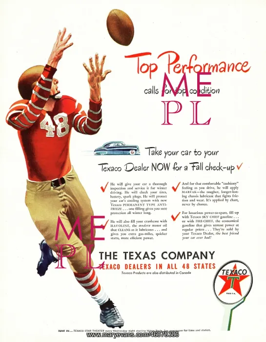 : 1948 U.S. Magazine Texaco Advert : 1948 U.S. Magazine Texaco Advert