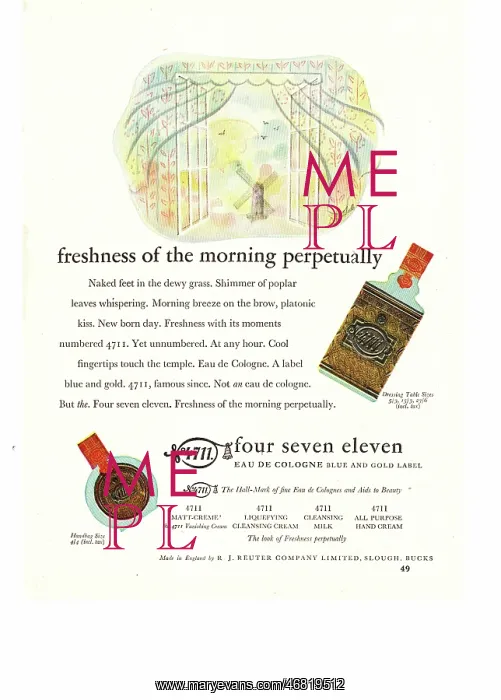: 1949 UK advert 4711 Eau de Cologne : 1949 UK advert 4711 Eau de Cologne