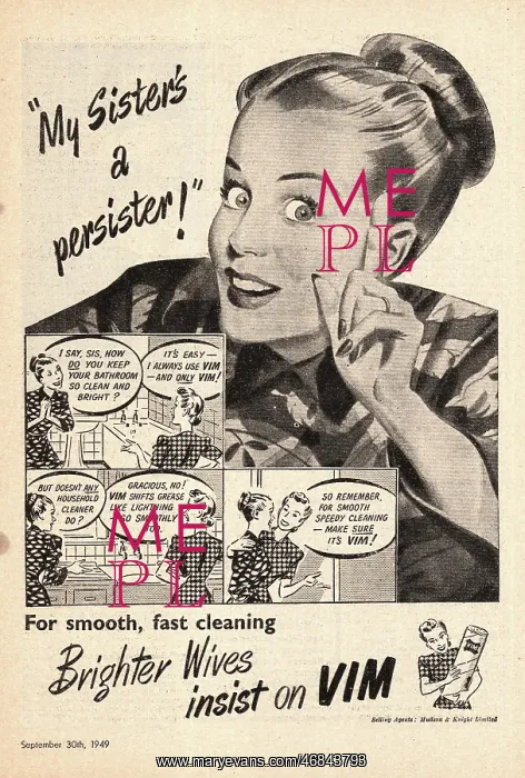 : 1949 UK advert Vim : 1949 UK advert Vim
