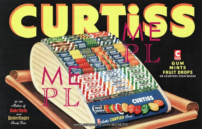 : 1949 U.S. Magazine Curtiss Candy Advert : 1949 U.S. Magazine Curtiss Candy Advert