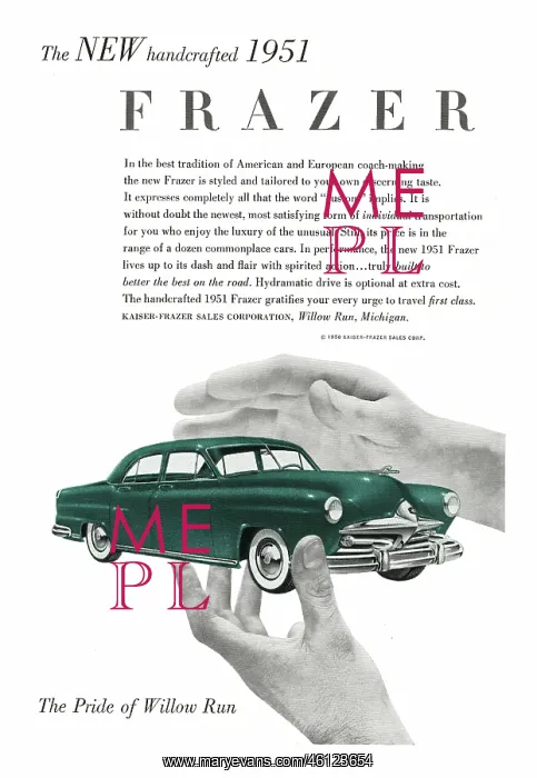  : 1950 US Advert Frazer