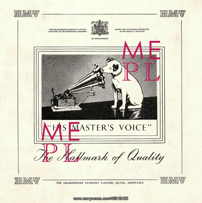 : 1950 advert HMV : 1950 advert HMV