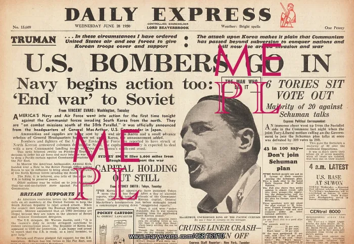 : 1950 Daily Express Korean War : 1950 Daily Express Korean War