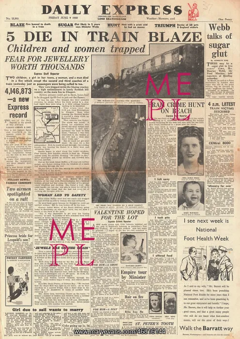 : 1950 Daily Express train fire on Beattock Summit : 1950 Daily Express train fire on Beattock Summit
