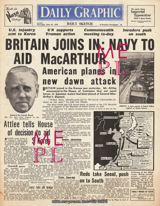 : 1950 Daily Graphic Korean War : 1950 Daily Graphic Korean War