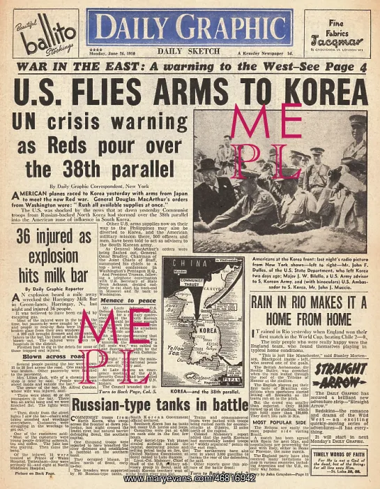 : 1950 Daily Graphic Korean War : 1950 Daily Graphic Korean War