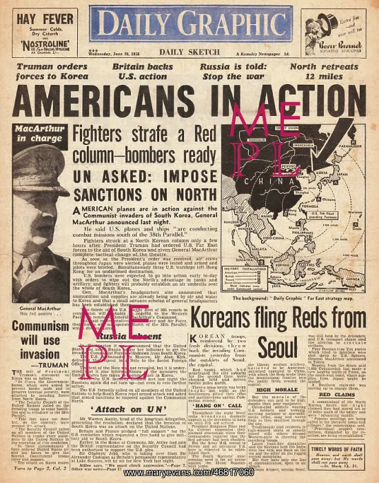 : 1950 Daily Graphic Korean War : 1950 Daily Graphic Korean War