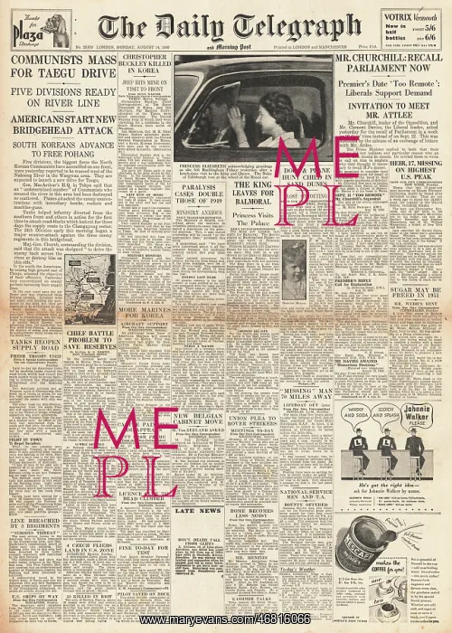 : 1950 Daily Telegraph Korean War : 1950 Daily Telegraph Korean War