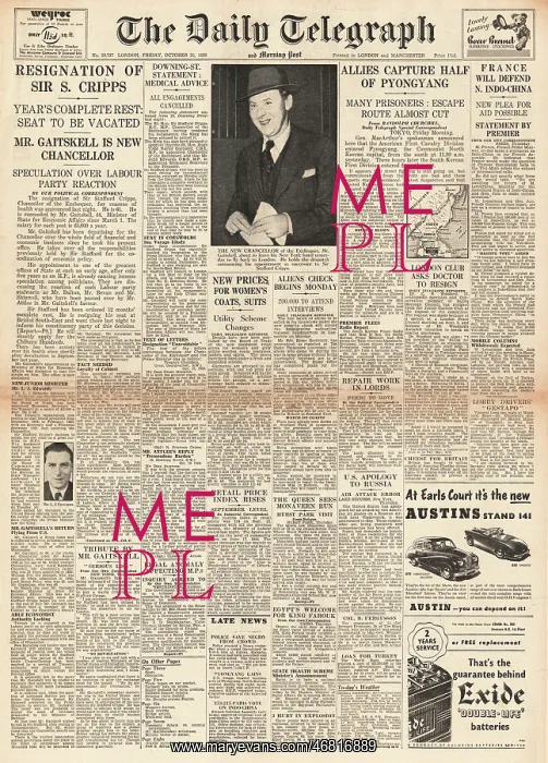 : 1950 Daily Telegraph Korean War : 1950 Daily Telegraph Korean War