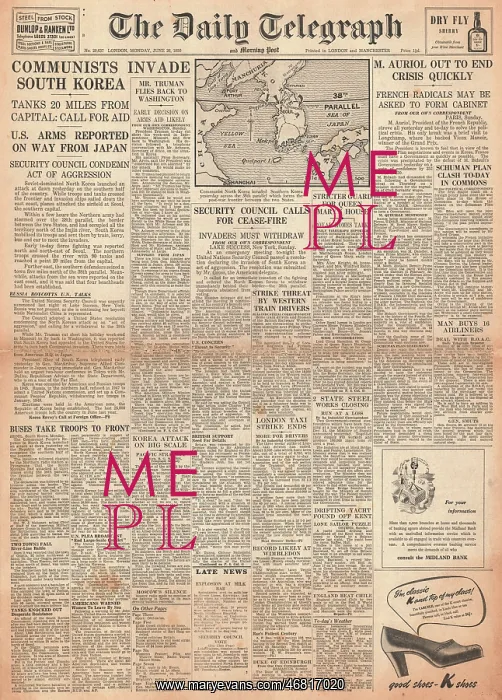 : 1950 Daily Telegraph Korean War : 1950 Daily Telegraph Korean War