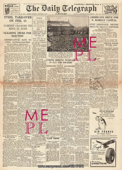 : 1950 Daily Telegraph Korean War : 1950 Daily Telegraph Korean War