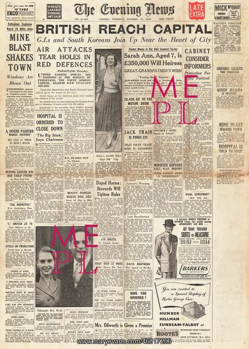 : 1950 Evening News Korean War : 1950 Evening News Korean War