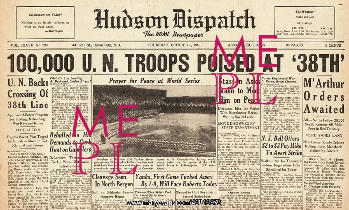 : 1950 Hudson Dispatch Korean War : 1950 Hudson Dispatch Korean War