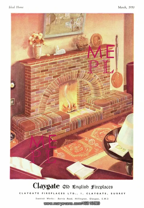 : 1950 UK advert Claygate fireplaces : 1950 UK advert Claygate fireplaces