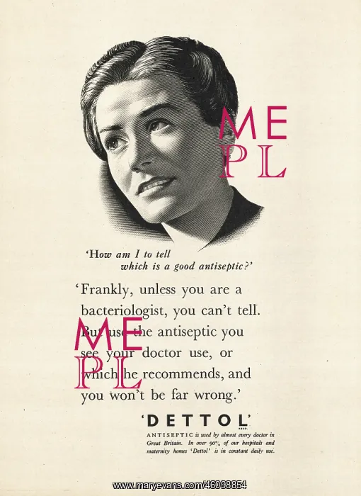 : 1950 UK Advert Dettol Disinfectant : 1950 UK Advert Dettol Disinfectant