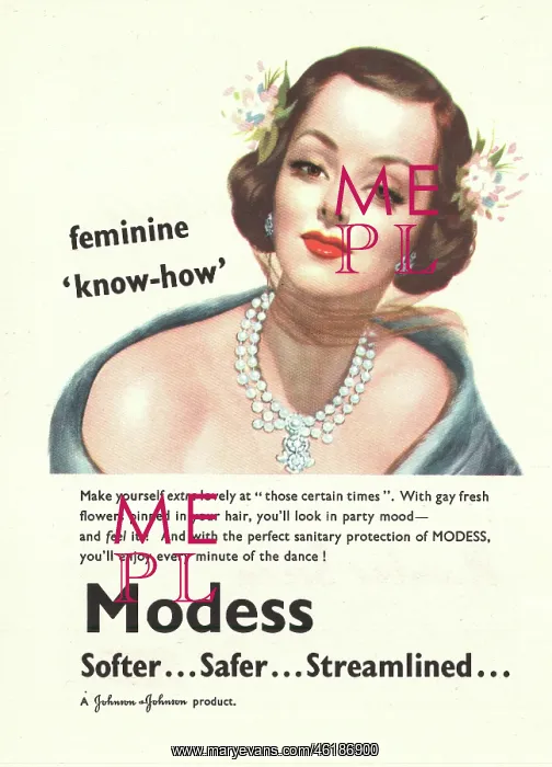  : 1950 UK Advert Modess