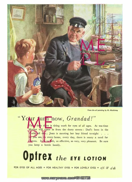  : 1950 UK Advert Optrex Eye Lotion