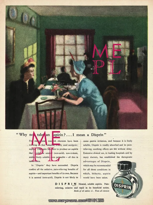 : 1950 UK Magazine Advert Disprin : 1950 UK Magazine Advert Disprin