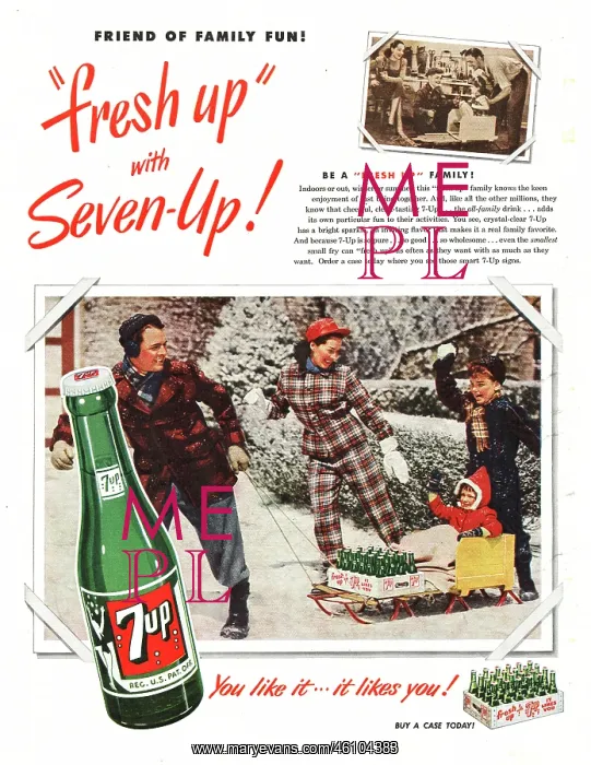 : 1950 U.S. Magazine 7 Up Advert : 1950 U.S. Magazine 7 Up Advert
