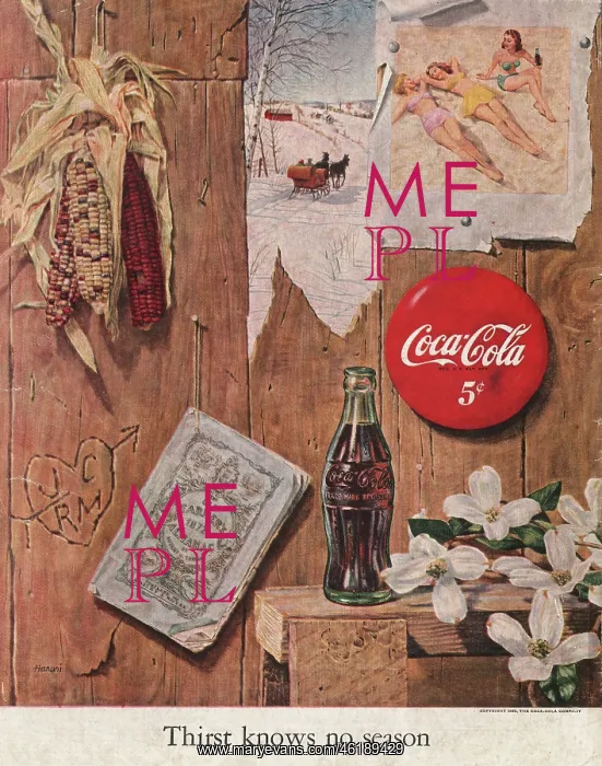 : 1950 U.S. Magazine Coca Cola Advert : 1950 U.S. Magazine Coca Cola Advert