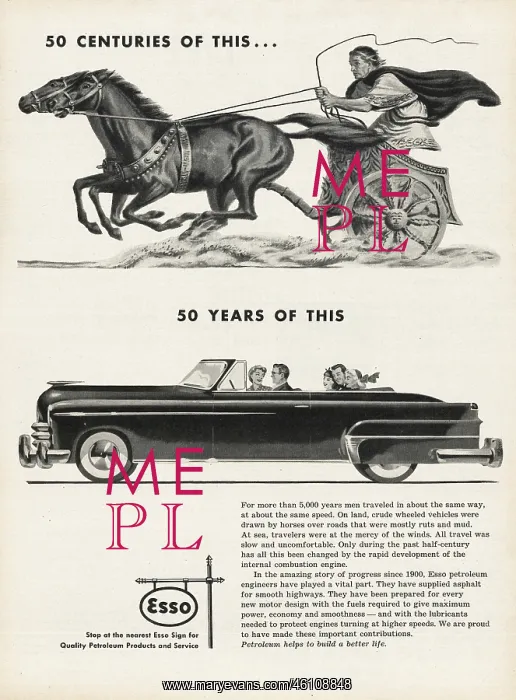 : 1950 U.S. Magazine Esso Advert : 1950 U.S. Magazine Esso Advert