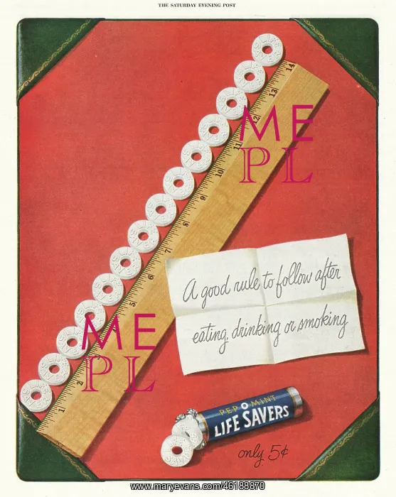 : 1950 U.S. Magazine Life Savers Advert : 1950 U.S. Magazine Life Savers Advert