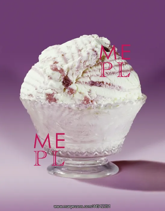 : 1950s 1960s dish of strawberry ripple : 1950s 1960s dish of strawberry ripple