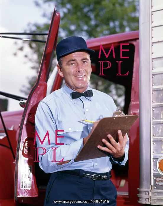 : 1950s 1960s Man Driver Delivery : 1950s 1960s Man Driver Delivery