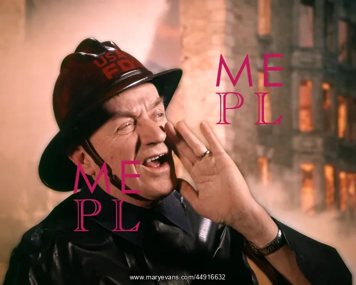 : 1950s 1960s Man Fireman Firefighter Yelling with Burning : 1950s 1960s Man Fireman Firefighter Yelling with Burning