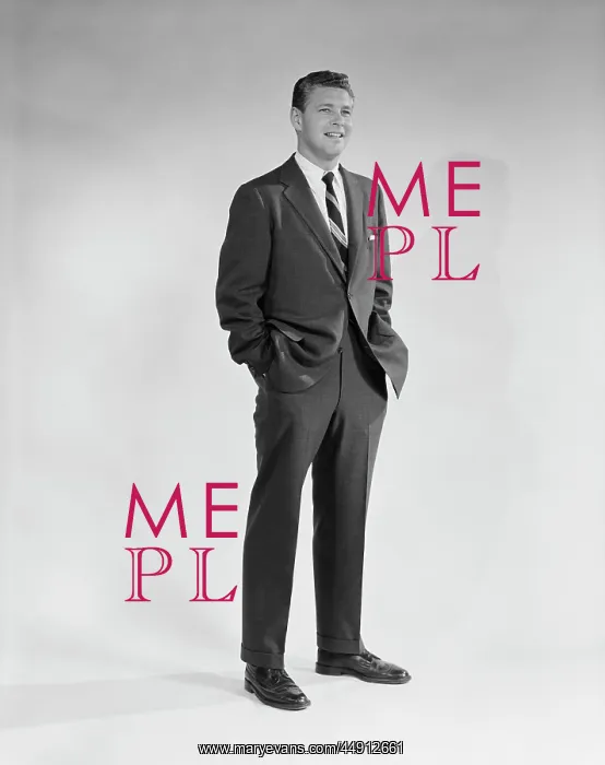  : 1950s 1960s PORTRAIT SMILING MAN STANDING WITH