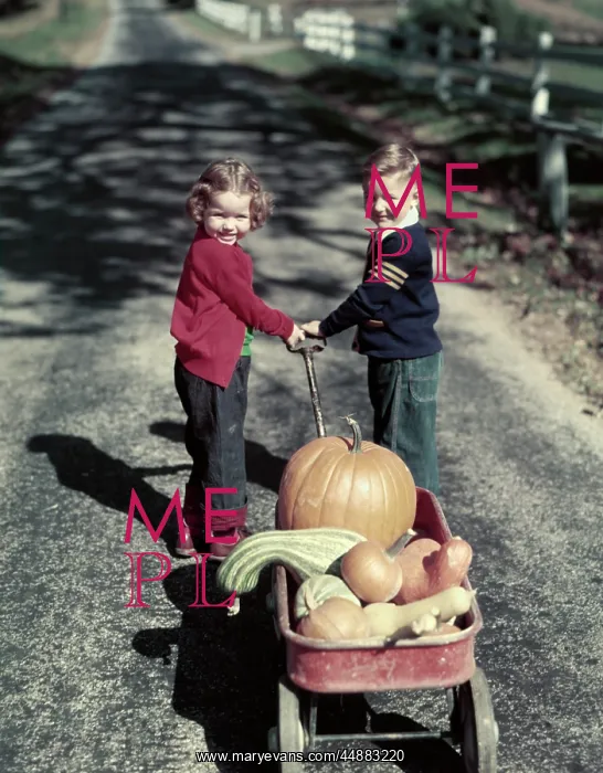 : 1950s 2 Kids In Blue Jeans Pulling : 1950s 2 Kids In Blue Jeans Pulling