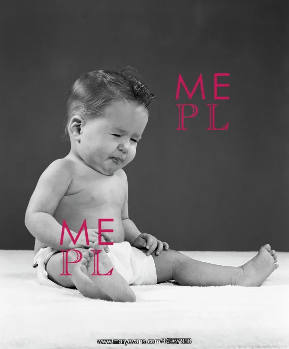 : 1950s Baby Full Figure Sitting : 1950s Baby Full Figure Sitting