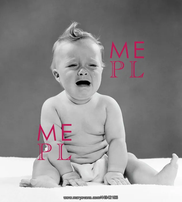  : 1950s Baby Seated With Distressed