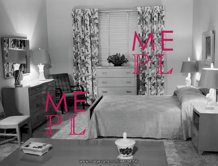 : 1950s Bedroom Interior With Floor : 1950s Bedroom Interior With Floor