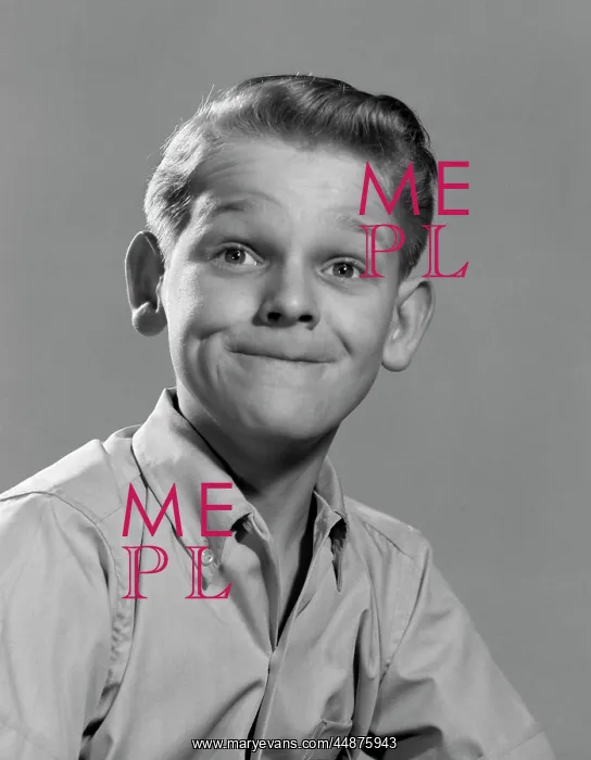 : 1950s Boy Silly Thin Lipped Smile