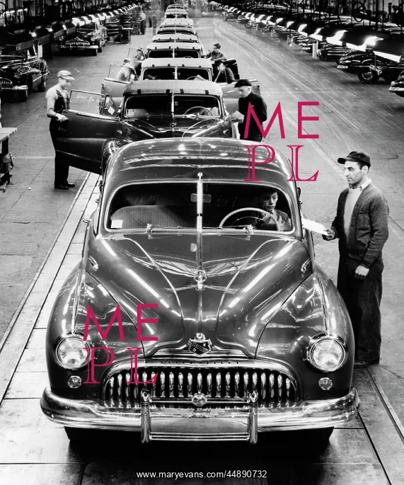 : 1950s Buick Automobile Assembly : 1950s Buick Automobile Assembly