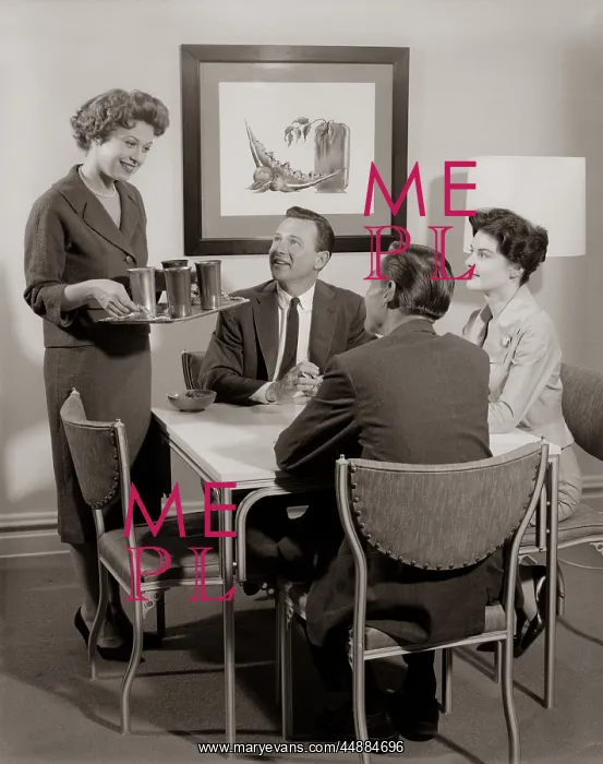  : 1950s Card Party Of 2 Couples