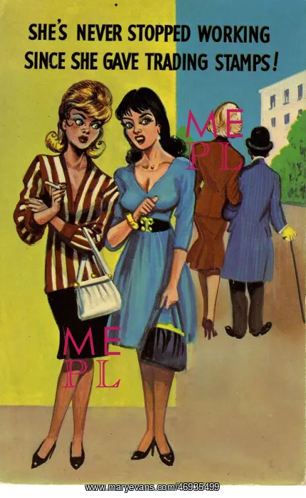 : 1950s, cartoon vignette illustrations, SHE'S : 1950s, cartoon vignette illustrations, SHE'S