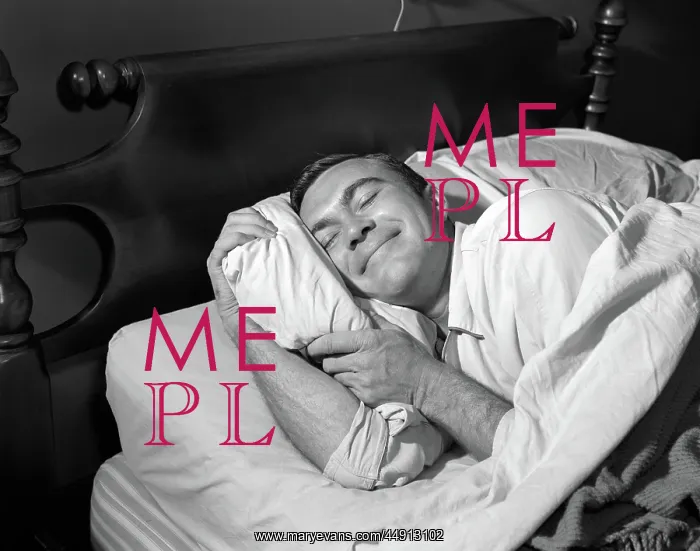  : 1950s CLOSE-UP OF MAN SLEEPING PEACEFULLY IN
