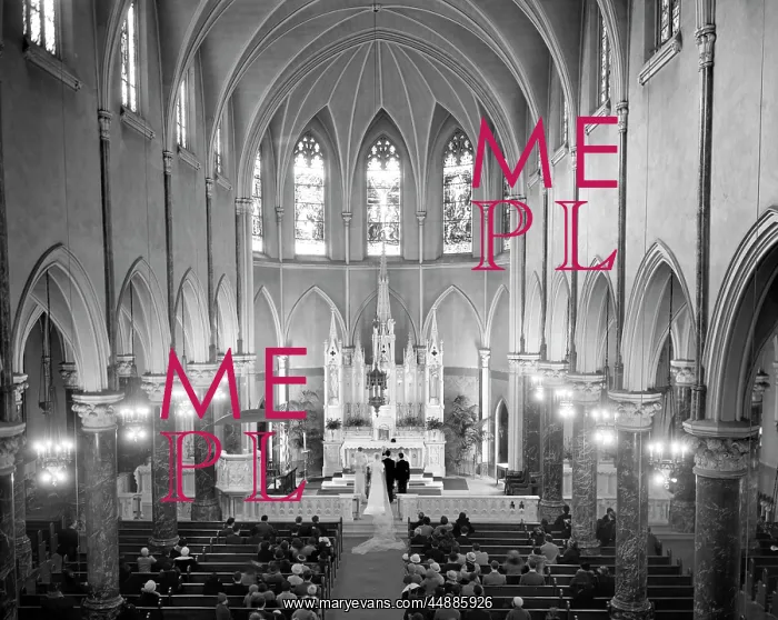  : 1950s Elevated View Of Wedding