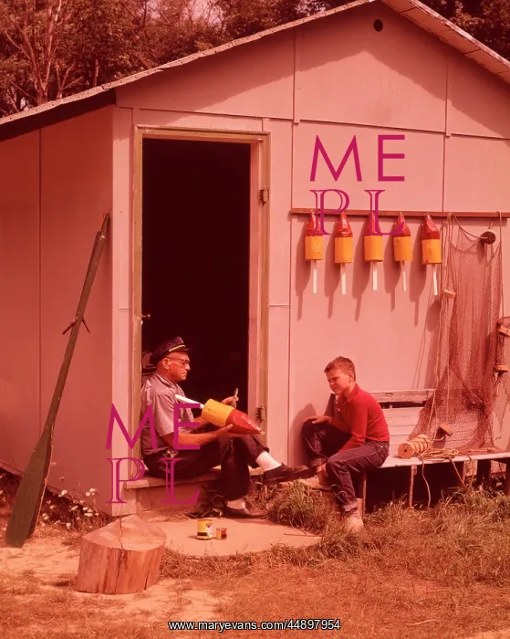  : 1950s Father And Son Painting