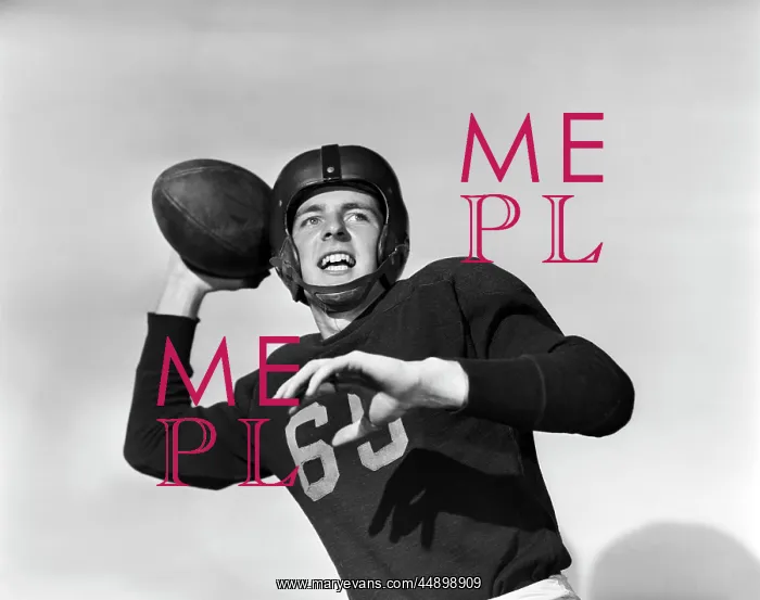 : 1950s Football Player Quarterback : 1950s Football Player Quarterback
