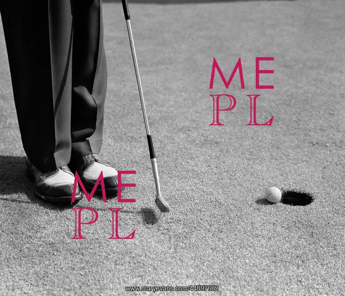  : 1950s Man Knees Down Putt On Golf Green